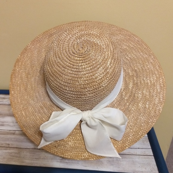 Key Largo embroidery bandana straw beach hat EUC - Picture 3 of 6